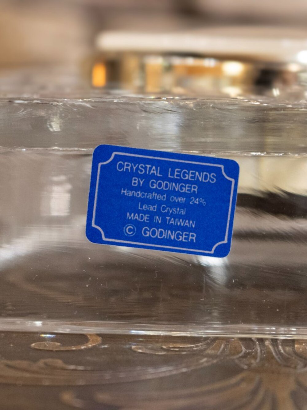 Godinger Crystal Mantel Clock Quartz Desk Shelf Decor Vintage Style - Picture 15 of 16